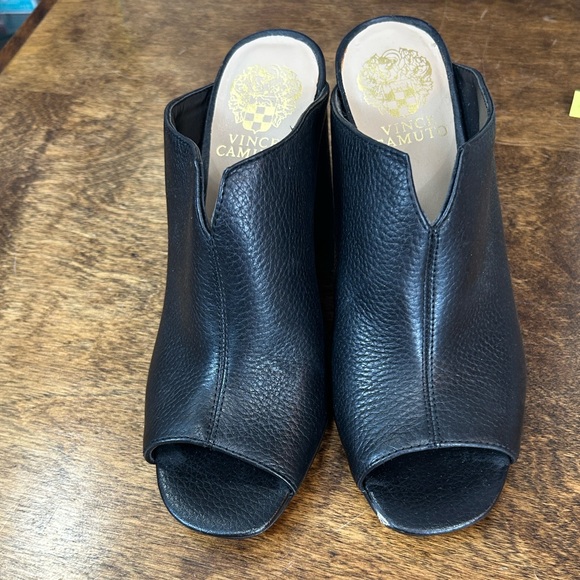 Vince Camuto Black peep toe Leather Heels - Picture 14 of 16